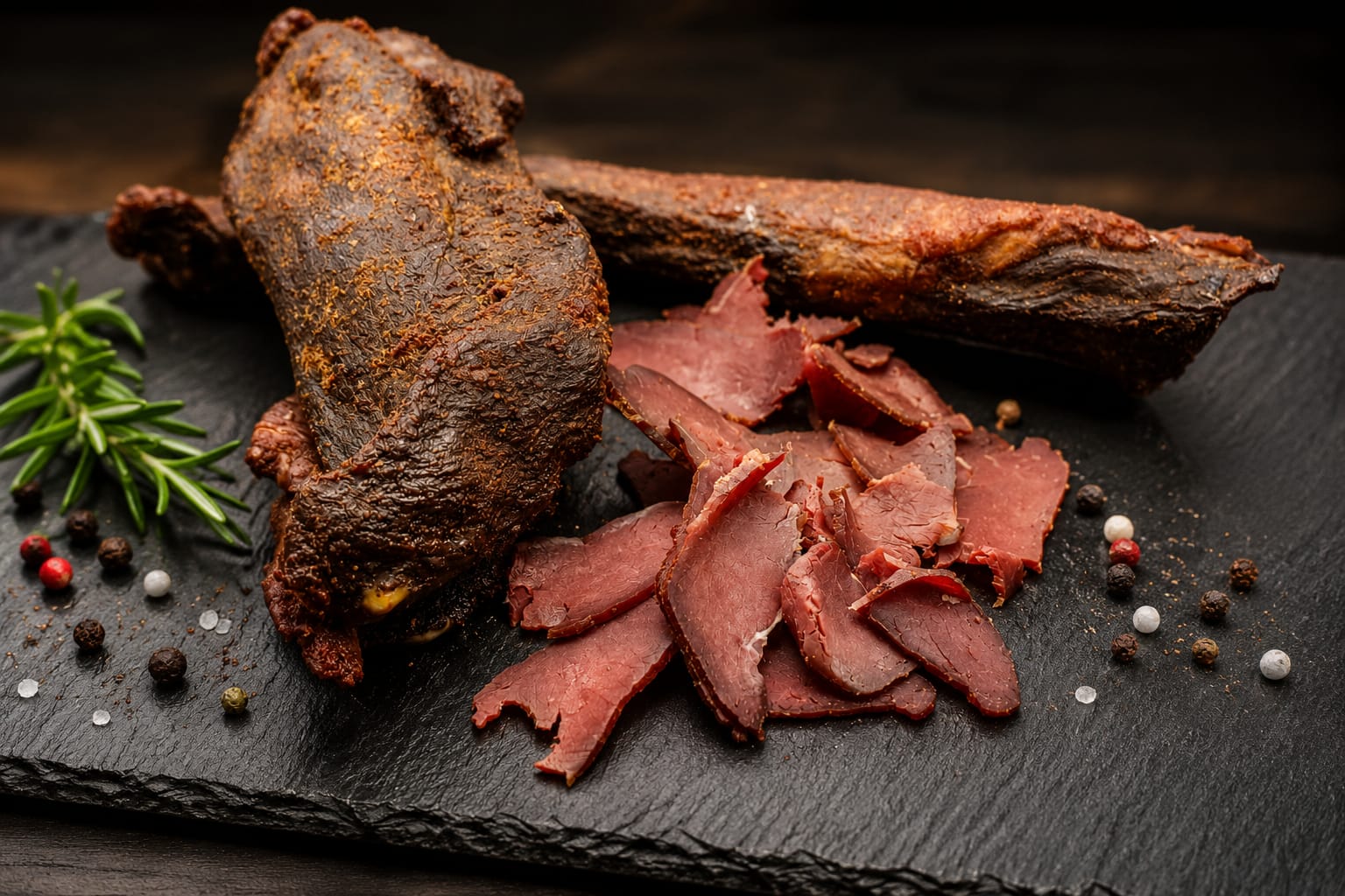 🧄 Beef Jerky Knoblauch – Premium Trockenfleisch aus Rinderkeule in Scheiben (50 g)