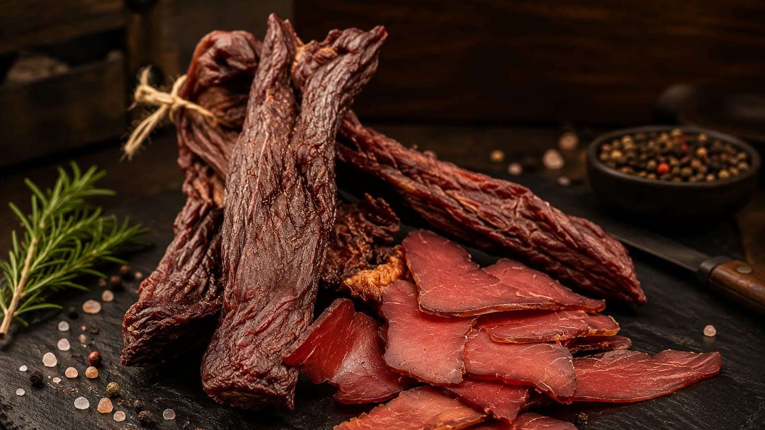 🥩 Premium Beef Jerky Rücken – Trockenfleisch in Scheiben (50 g)