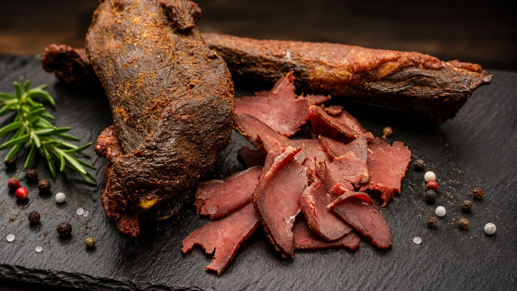 🧄 Beef Jerky Knoblauch – Premium Trockenfleisch aus Rinderkeule in Scheiben (50 g)